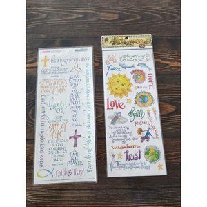 Scrapbooking Stickers Lot Easter Christian Jumbo Sheets New Vintage Retired #22